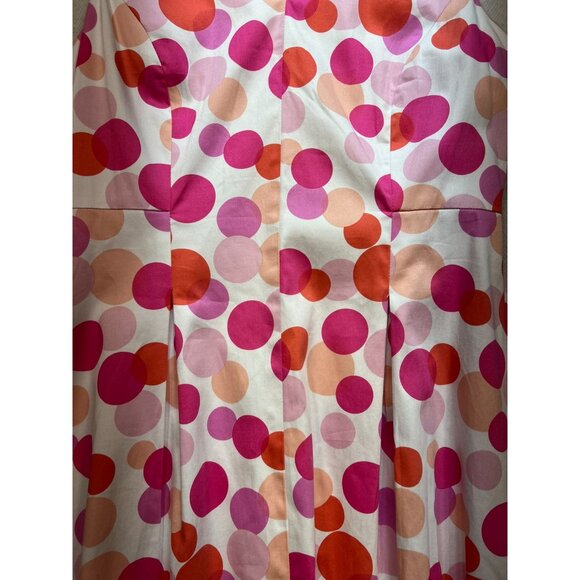Chadwicks Of Boston Womens Sleeveless Dress Size 10P White Pink Polka Dot - Picture 7 of 11